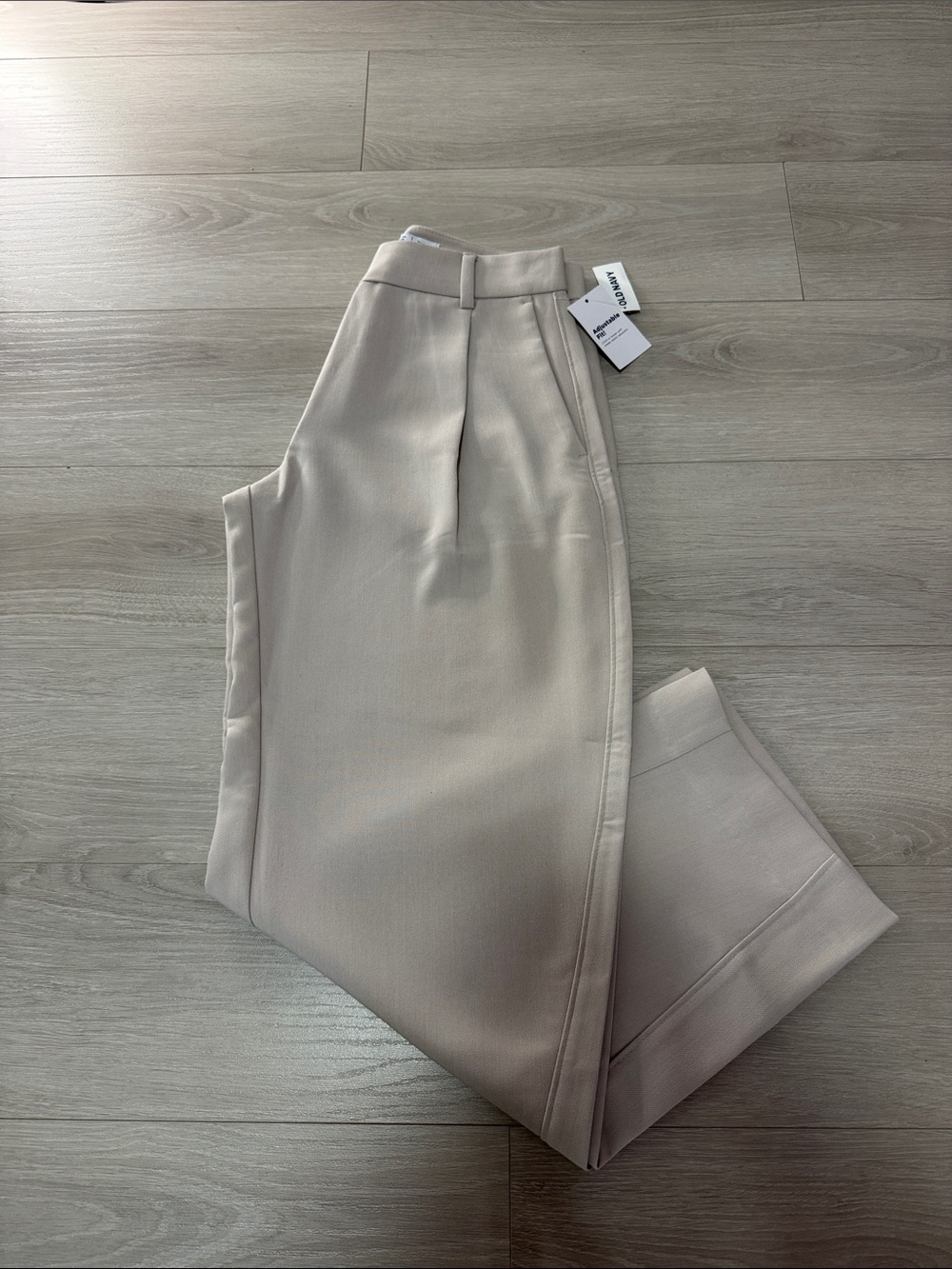 Tailored High-Waist Wide-Leg Pants - Cream